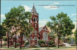 First Methodist Church and Acker Memorial Building Postcard