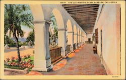 The Old Mission, Santa Barbara, California Postcard
