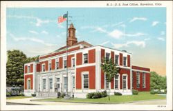 U. S. Post Office, Ravenna, Ohio Postcard