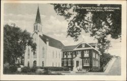 St. Joseph's Church and Convent, Norwich, CT Postcard