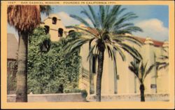 San Gabriel Mission, Founded 1771, California Postcard