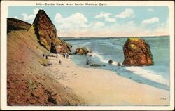 Castle Rock Near Santa Monica Postcard
