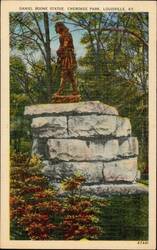 Daniel Boone Statue, Cherokee Park Postcard