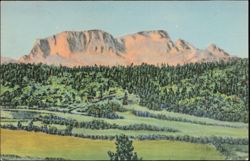 Hermit's Peak, Forming a Human Face, Santa Fe Trail Postcard