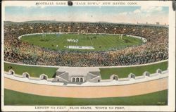 Football Game at Yale Bowl, New Haven, CT Postcard