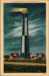 Lighthouse at Night, Cape Henry, VA Postcard