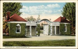 Texas Gate, Mount Vernon Mansion, VA Postcard