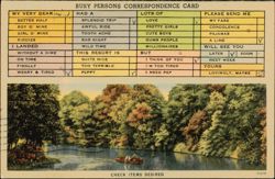 Busy Persons Correspondence Card, River Scene Postcard