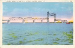 Newport News James River Bridge Postcard