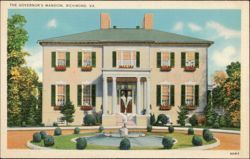 Governor's Mansion, Richmond, VA Postcard