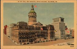 City Hall and Municipal Office Building Postcard