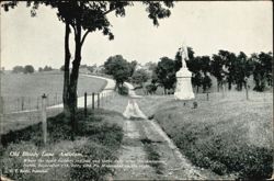 Old Bloody Lane - Antietam, 132d. Pa. Monument Postcard