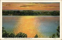 Sunset on the Lake of the Eagles Postcard