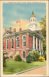 Pasquotank County Court House, Elizabeth City Postcard