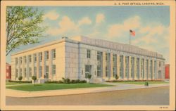 U.S. Post Office, Lansing, Michigan Postcard