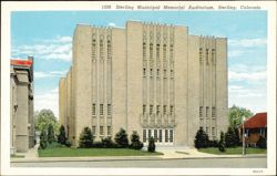 Sterling Municipal Memorial Auditorium, Sterling, CO Postcard
