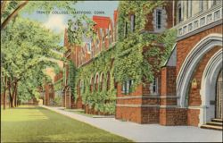 Trinity College, Hartford, CT - Ivy-Covered Buildings Postcard