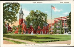 Norwich Free Academy, Commercial, Slater Memorial, Main Buildings Postcard