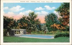 Wading Pool, Central Park, Tulsa Postcard