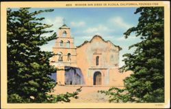 Mission San Diego de Alcala, California, Founded 1769 Postcard