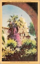The First Mission, San Diego, CA Postcard