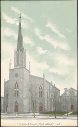 Catholic Church, New Albany, Indiana Postcard