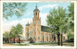 St. Michael's Catholic Church, Plymouth, Indiana Postcard