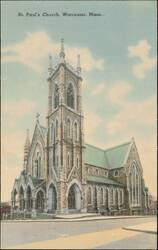 St. Paul's Church, Worcester Postcard