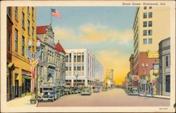 Street Scene, Hammond, Ind. Postcard