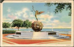World War Memorial, Memorial Park Postcard