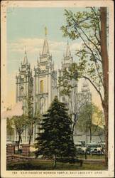 East Front of Mormon Temple Postcard