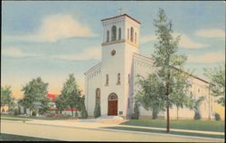 St. Charles Church and Rectory, Albuquerque Postcard