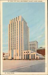 St. Paul City Hall and Ramsey County Court House Postcard