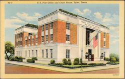 U. S. Post Office and Court House, Tyler Postcard