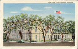 Post Office, Madison, Wisconsin Postcard
