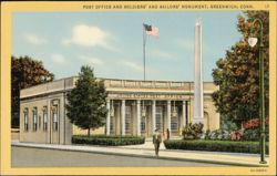 Post Office and Soldiers' and Sailors' Monument Postcard