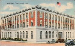 Post Office, New London, Conn. Postcard