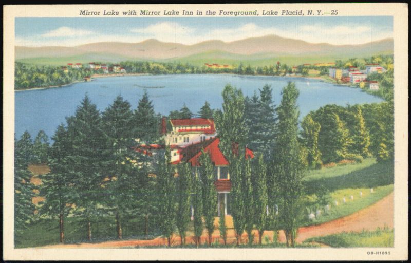 Mirror Lake with Mirror Lake Inn Lake Placid New York