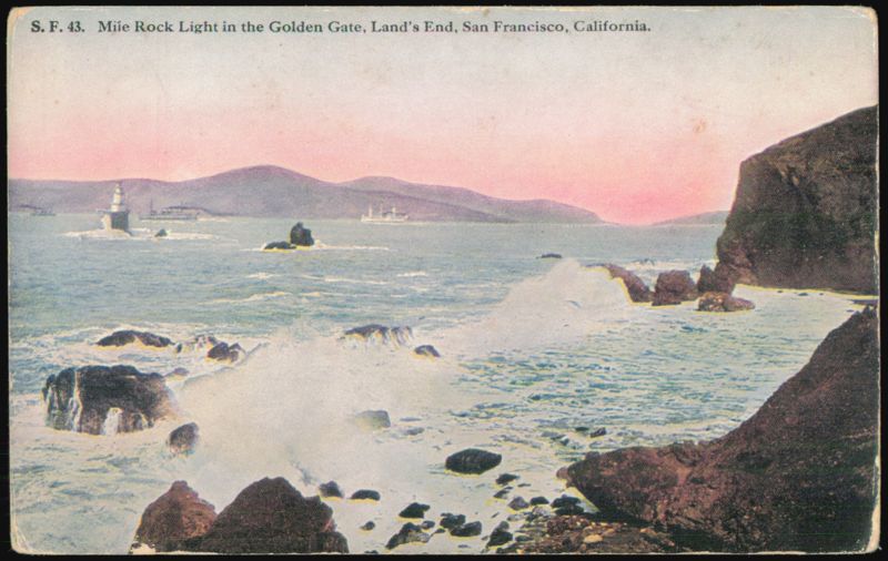Mile Rock Light, Golden Gate, Land's End San Francisco California