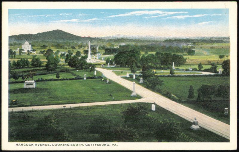 Hancock Avenue Looking South, Gettysburg Battlefield Pennsylvania