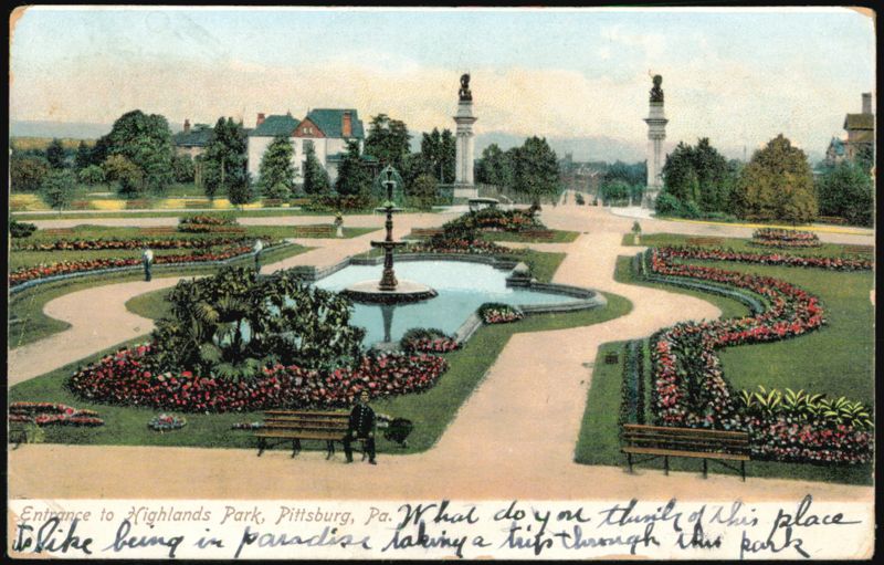 Entrance to Highland Park, Pittsburg, Pennsylvania Pittsburgh