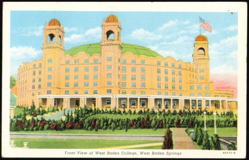 West Baden College, West Baden Springs Indiana