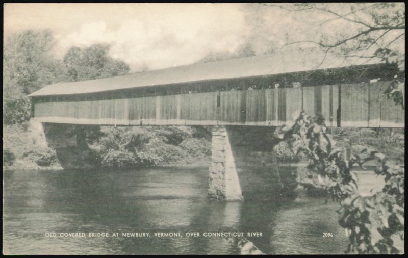 Covered Bridge over Connecticut River Newbury Vermont