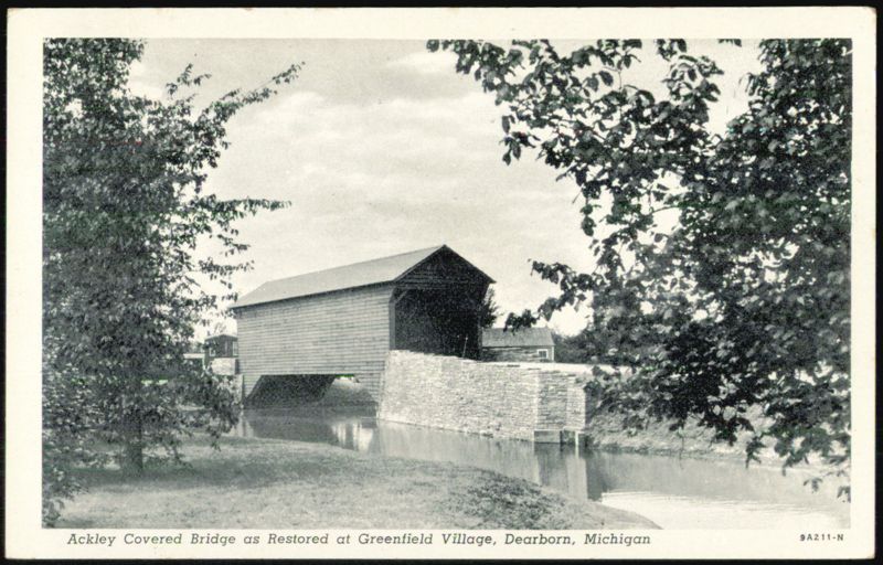 Ackley Covered Bridge, Greenfield Village Dearborn Michigan