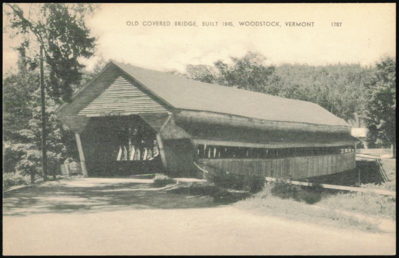 Old Covered Bridge, Built 1845 Woodstock Vermont