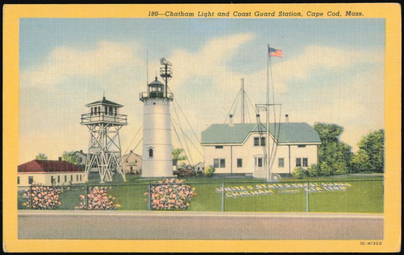 Chatham Light and Coast Guard Station, Cape Cod, Mass. Massachusetts