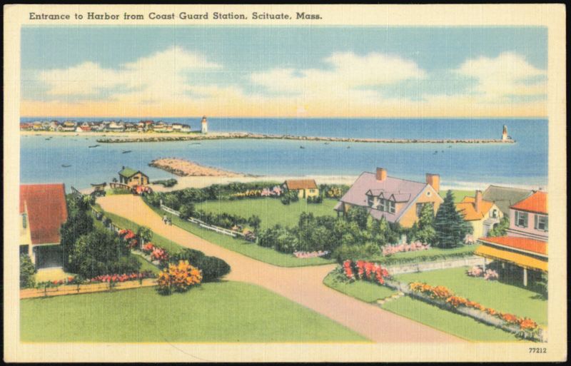 Entrance to Harbor from Coast Guard Station Scituate Massachusetts
