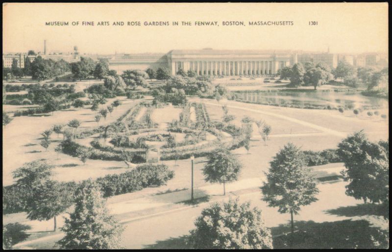 Museum of Fine Arts and Rose Gardens in the Fenway Boston Massachusetts