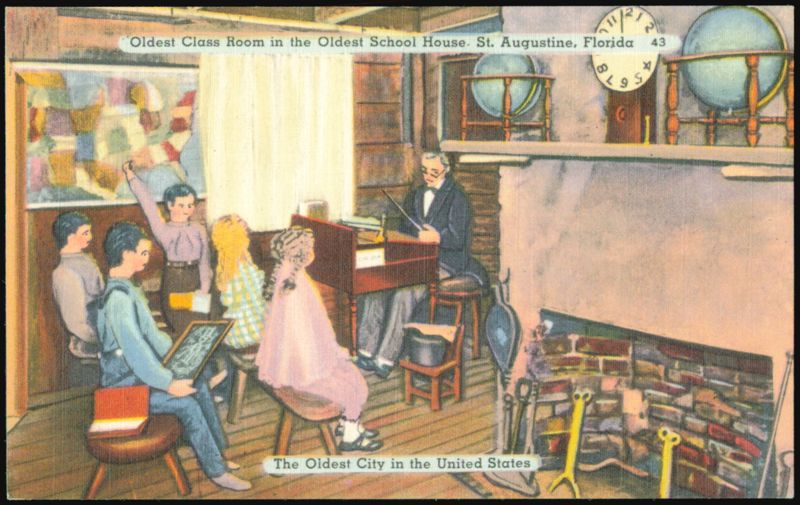 Oldest Class Room in the Oldest School House St. Augustine Florida