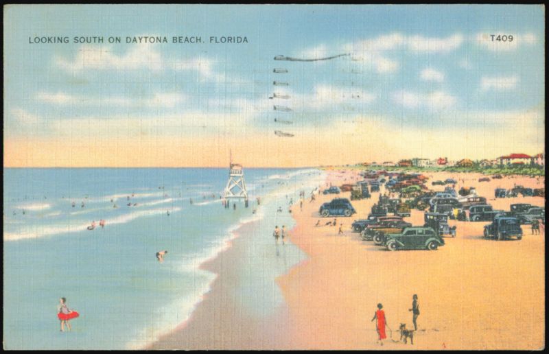 Looking South on Daytona Beach, Florida